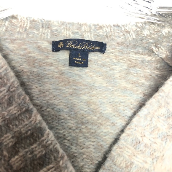 Brooks Brothers  grey wool Sweater size large - Picture 2 of 6